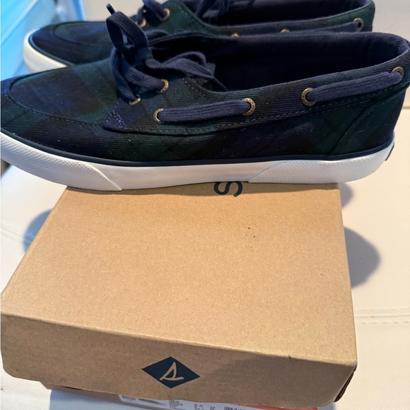 Sperry Pier Boat Shoe Size 8.5 Plaid New in Box - Picture 4 of 5